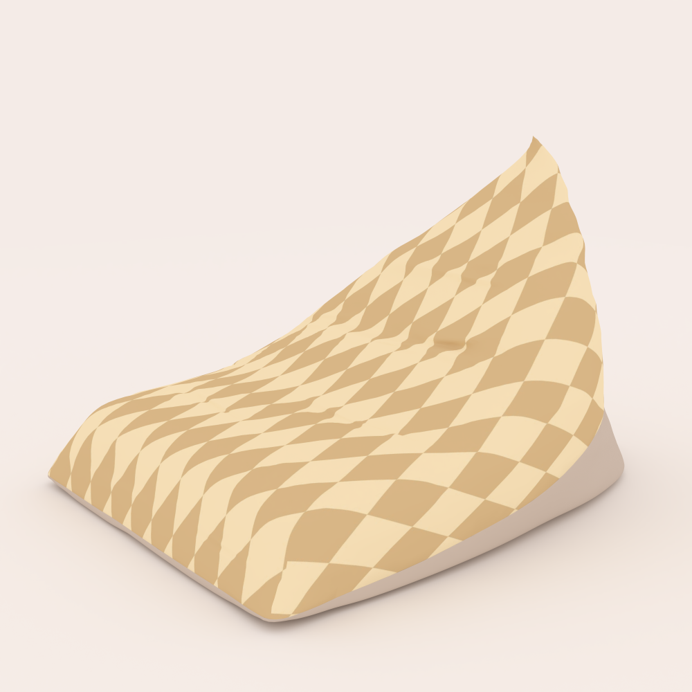 Puff Chair Losango mostarda