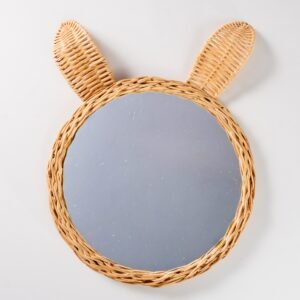 Espelho Coelho em rattan