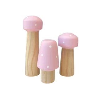 Trio de cogumelos rosa