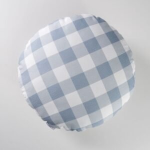 Almofada Redonda vichy azul