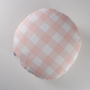 Almofada Redonda vichy rosa