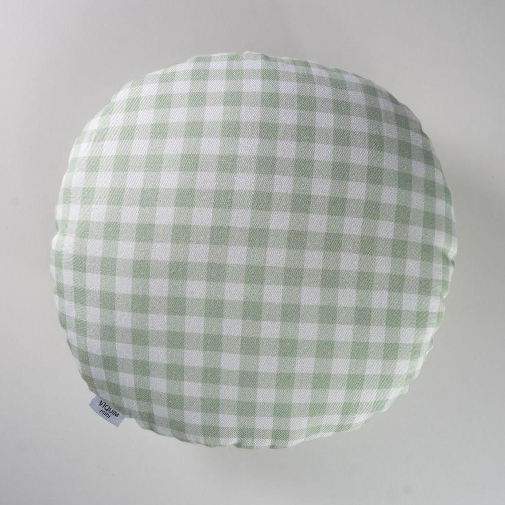 Almofada Redonda vichy verde