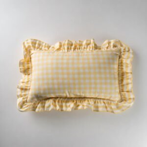 Almofada Babado vichy amarelo