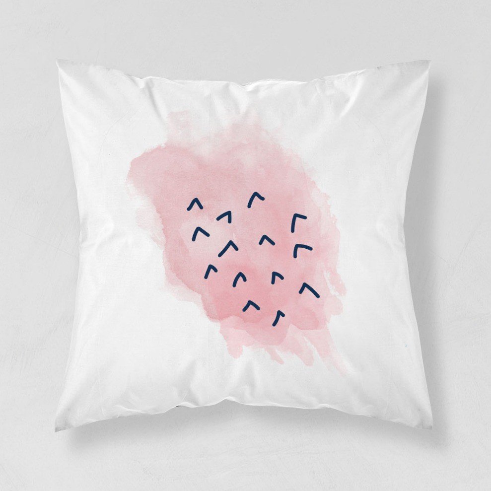 Almofada Aquarela rosa